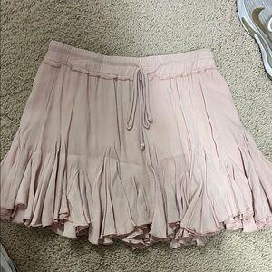 Vici pale pink ruffle skirt